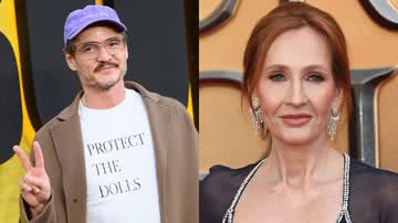 Pedro Pascal, de 'The Last of Us', e J.K. Rowling, autora de 'Harry Potter' - Joe Maher/Mike Marsland/WireImage/Getty Images