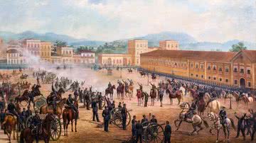 Quadro 'Proclamação da República' de Benedito Calixto, 1893 - Domínio Público/Pinacoteca Municipal de São Paulo