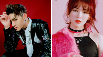 Taeyong no concept photo do álbum 'Sticker' e Wendy no concpe photo do álbum 'The Perfect Red Velvet' - Divulgação/ SM Entertainment